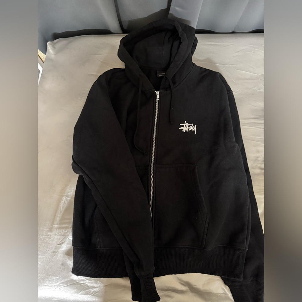 STUSSY BLACK ZIP UP